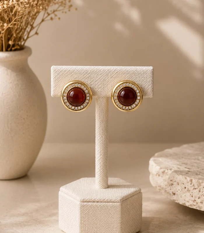 Nur Design Atelier Bordo Tasli Gold Kupe