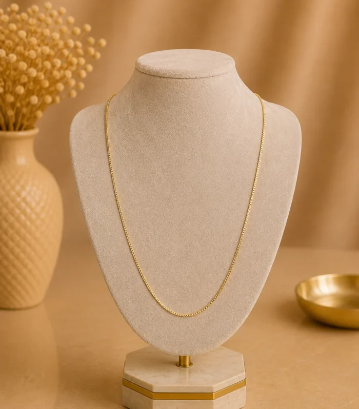 Nur Design Atelier Luna Classic Gold Celik Zincir Kolye