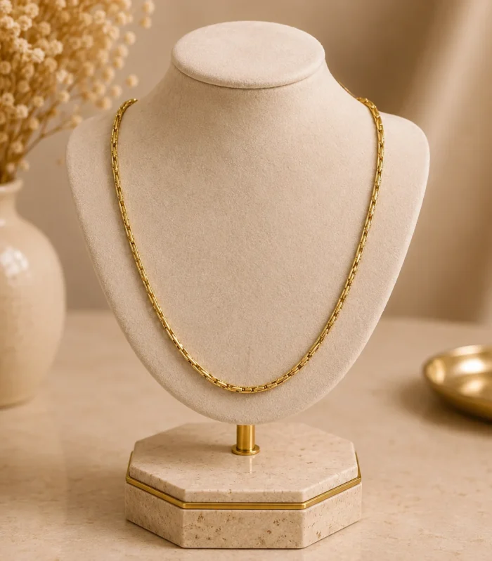 Nur Design Atelier Milano Gold Ince Zincir Celik Kolye