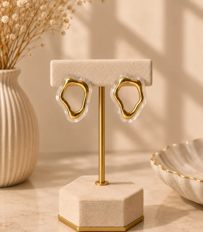Nur Design Atelier Seffaf Form Gold Cerceveli Kupe