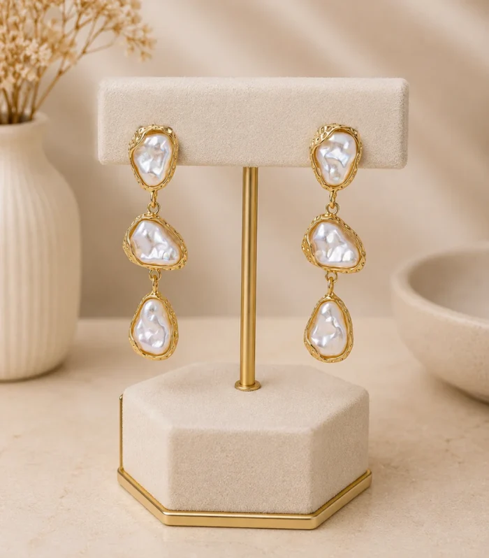 Nur Design Atelier Gold Inci Gorunumlu Kupe
