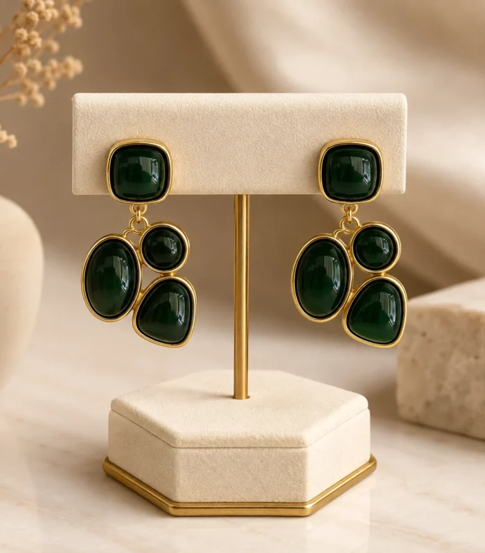 Nur Design Atelier Renkli Tasli Gold Kupe